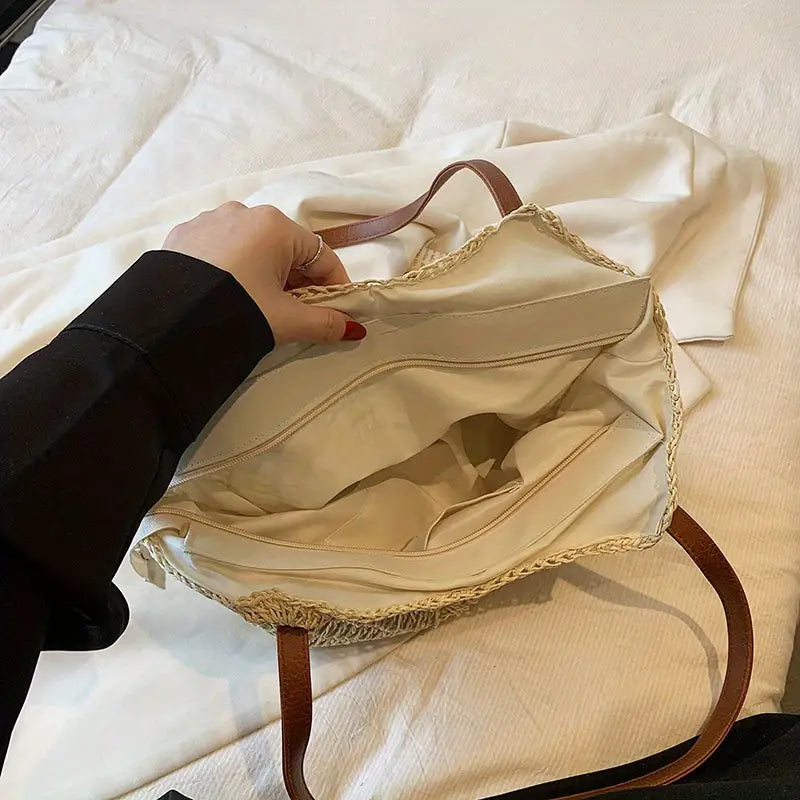 Bolsa de Ombro em Crochê Trançado
