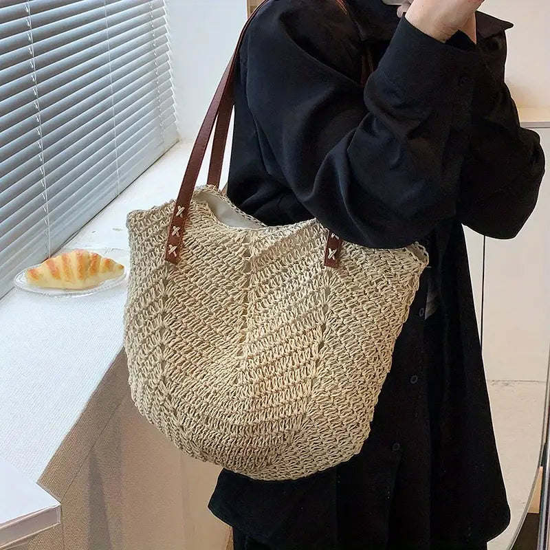 Bolsa de Ombro em Crochê Trançado