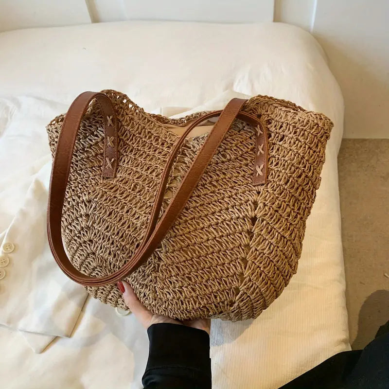 Bolsa de Ombro em Crochê Trançado