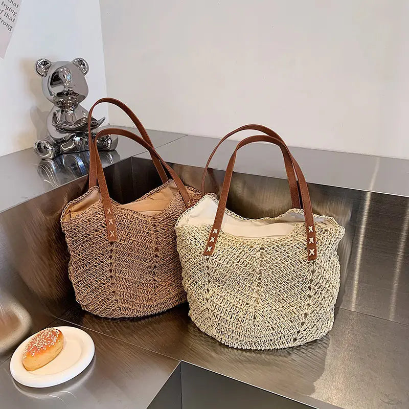 Bolsa de Ombro em Crochê Trançado