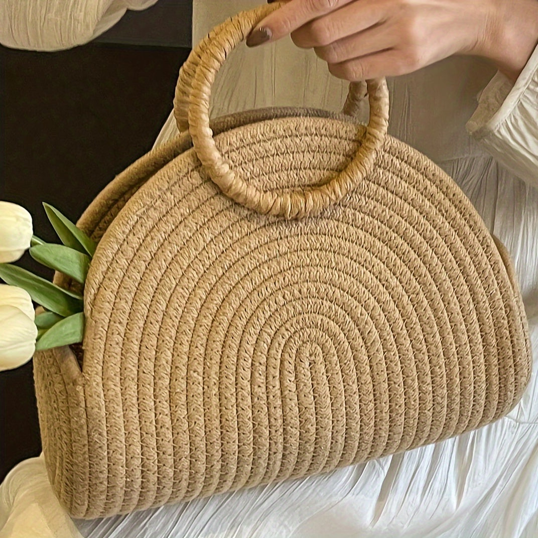 Bolsa de Praia Mini Chic em Palha