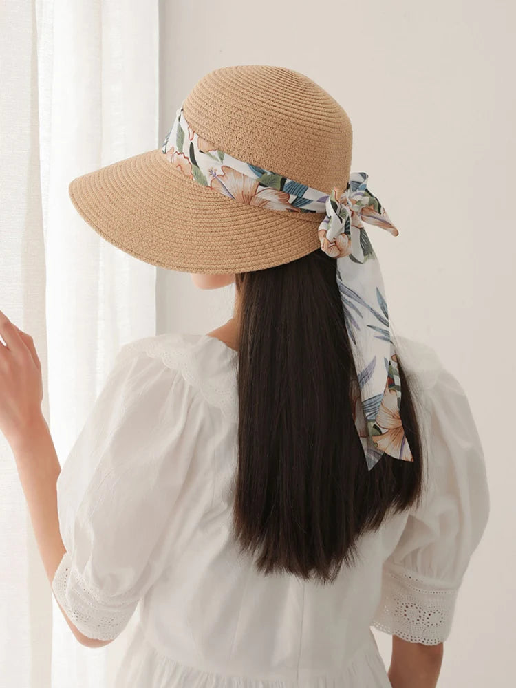 Chapéu Glamour de Palha com Fita Foliar