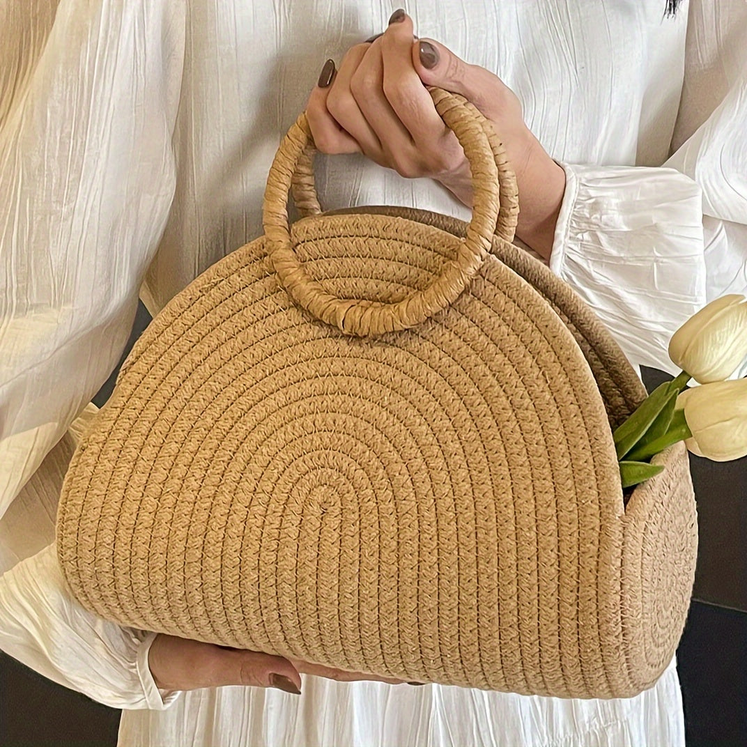 Bolsa de Praia Mini Chic em Palha