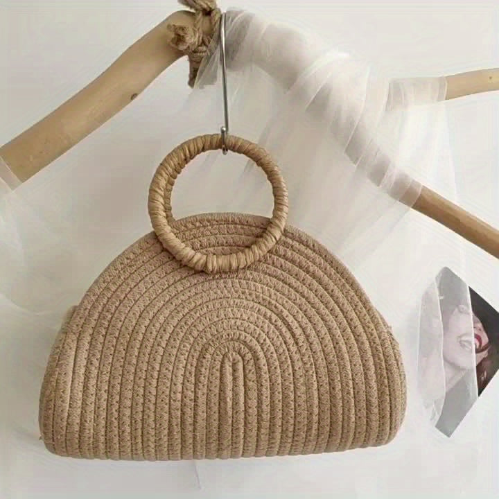 Bolsa de Praia Mini Chic em Palha