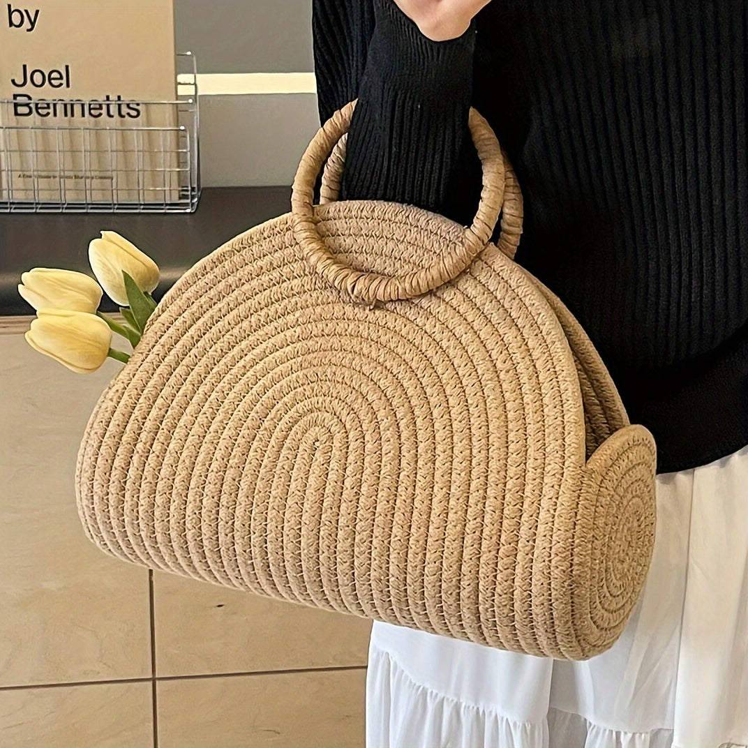 Bolsa de Praia Mini Chic em Palha