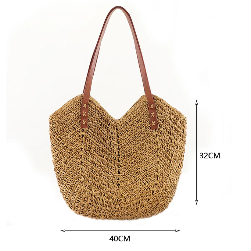 Bolsa de Ombro em Crochê Trançado